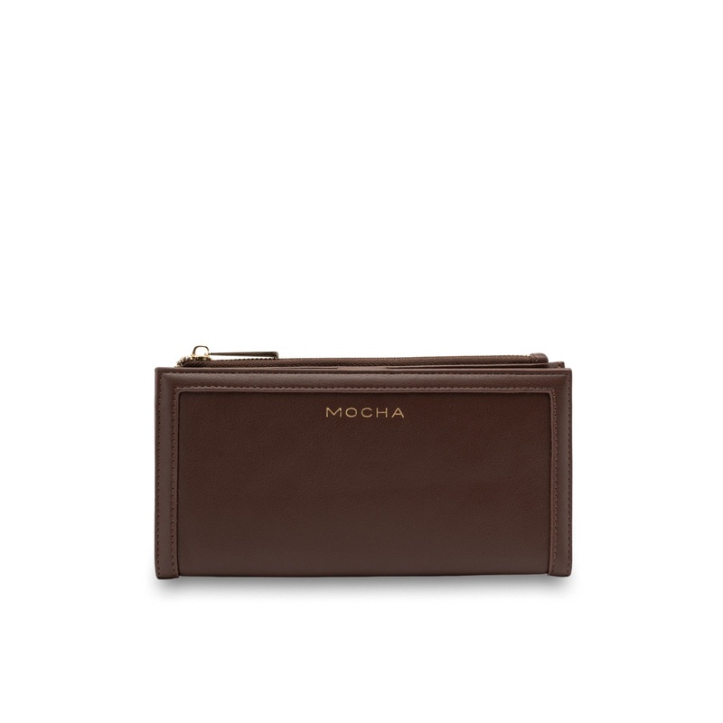 Mocha Stella Long Wallet- Dark Chocolate