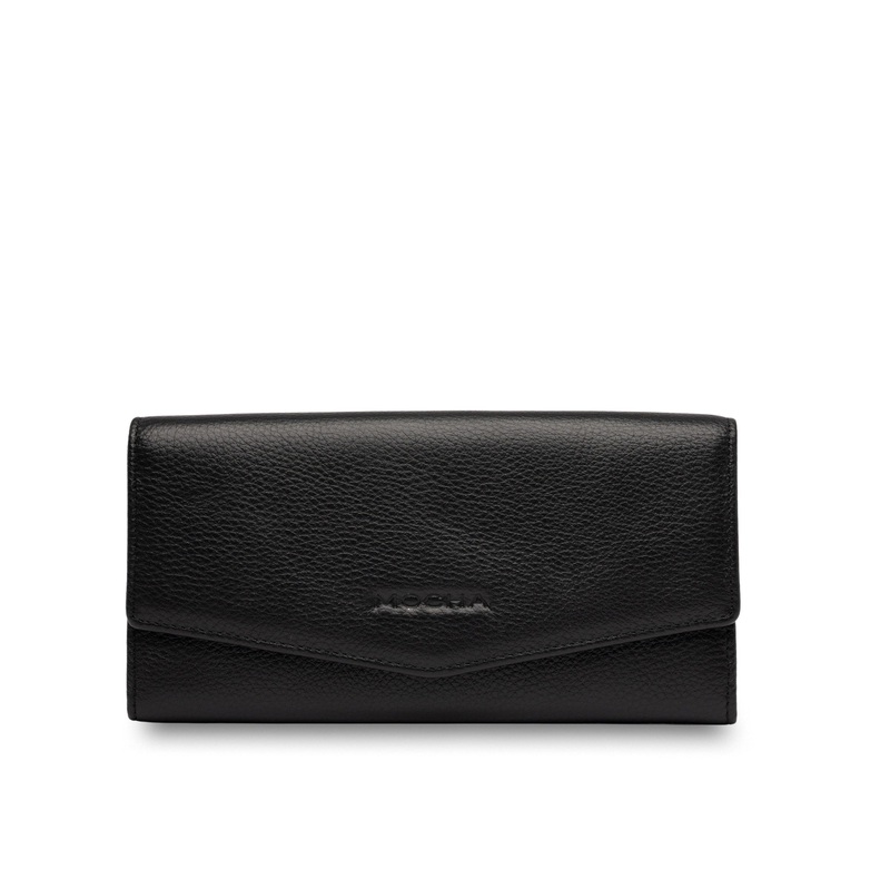 Mocha Tania Long Wallet - Black
