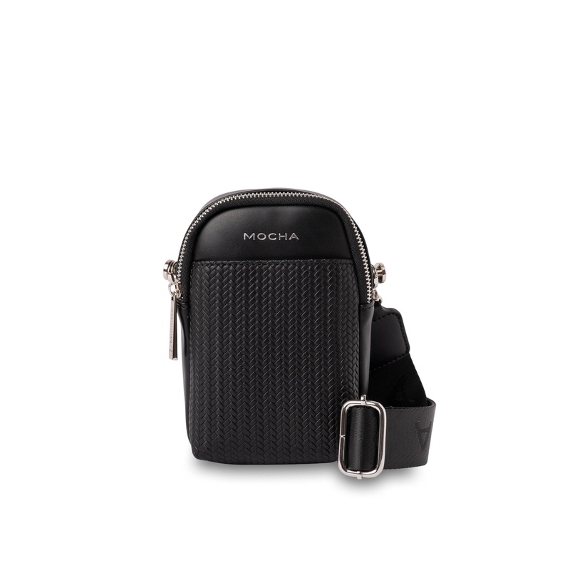 Mocha Tessa Phone Crossbody Bag - Black