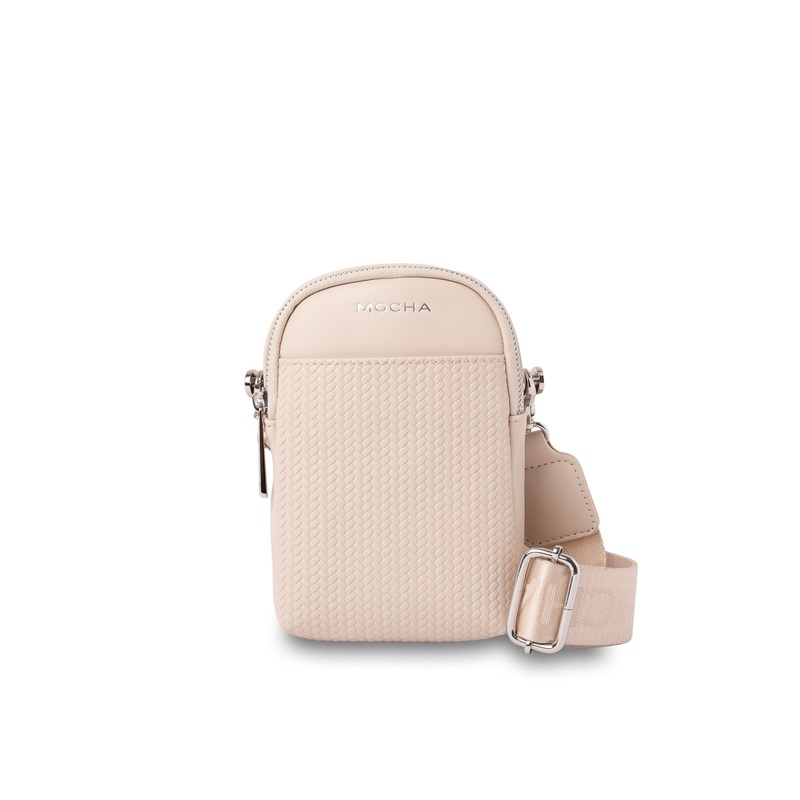 Mocha Tessa Phone Crossbody Bag - Ecru
