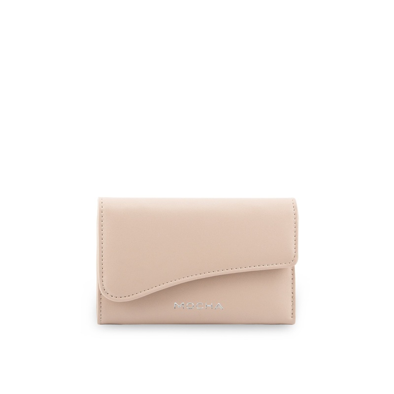 Mocha Zoe Wavy Wallet- Nude