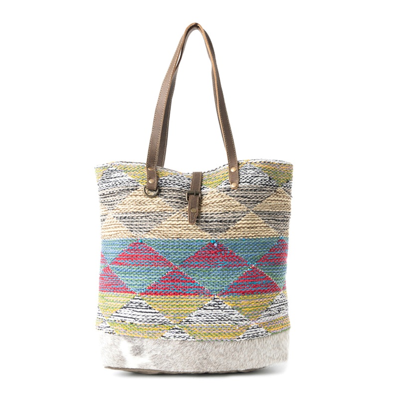 Multicolored Waves  Tote Bag,