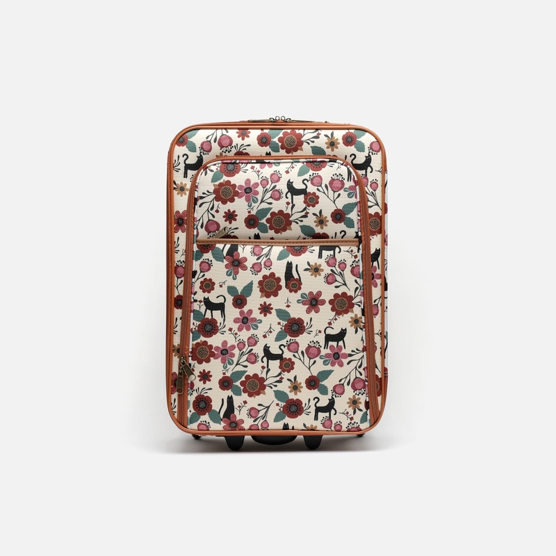 Catflor maleta pequea estampada