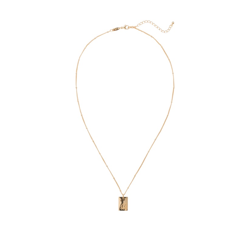 Elly Lou April Flower Necklace- Gold