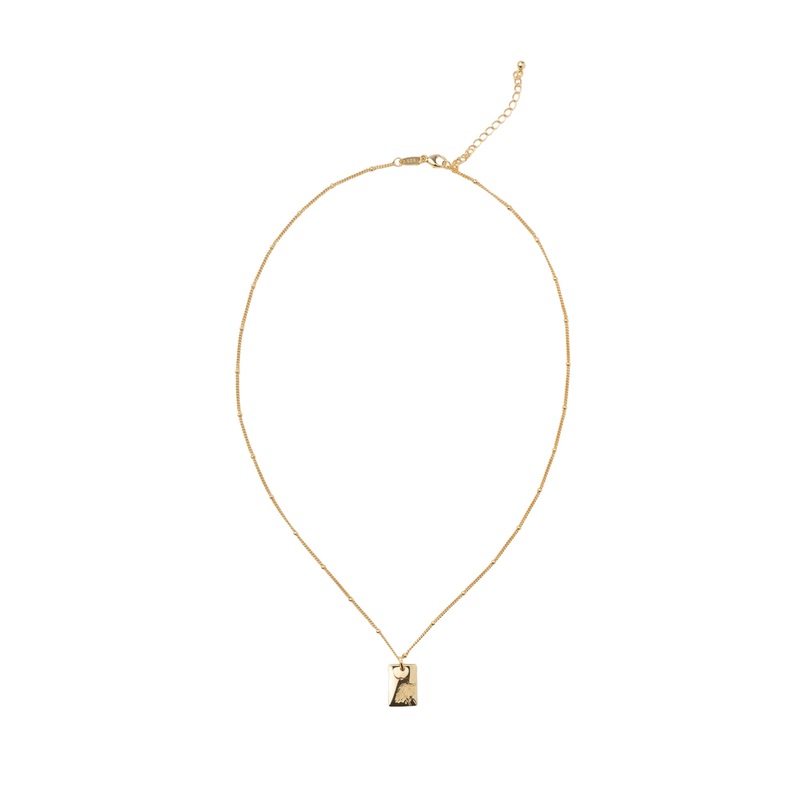 Elly Lou May Flower Necklace - Gold