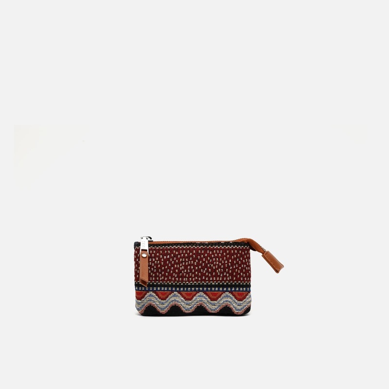 Eusebio portamonedas con estampado jacquard