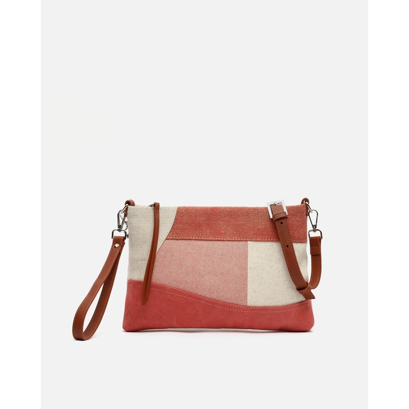 Narcis bolso bandolera pequeo con asa de mano y estampado patchwork efecto desgastado