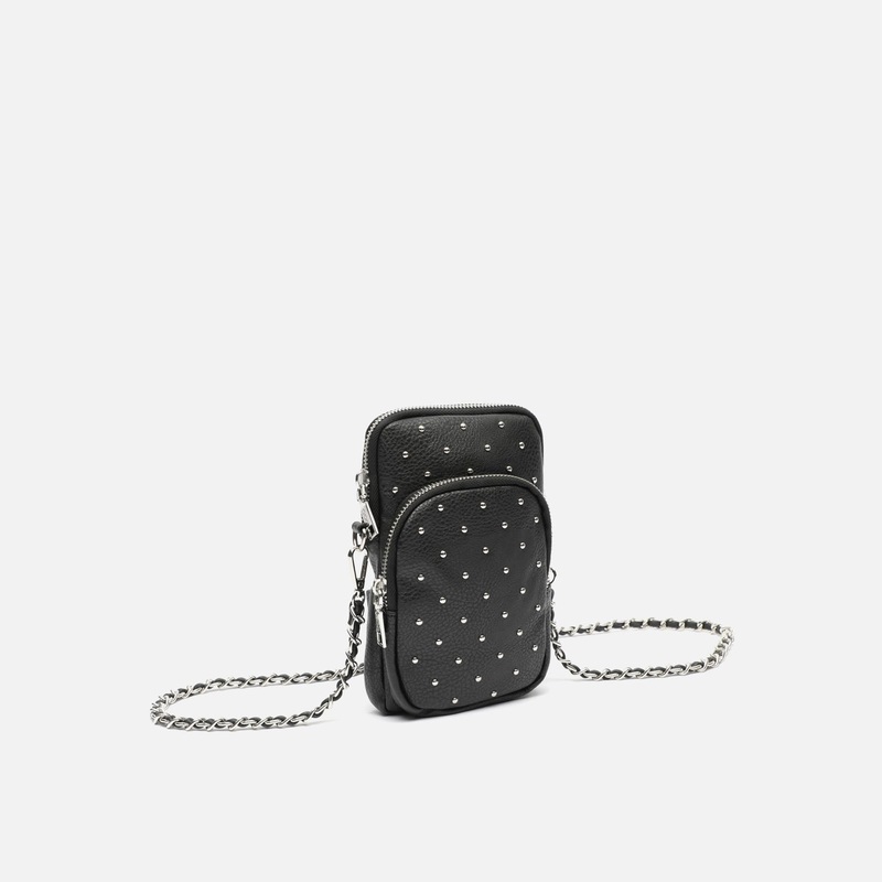 Tachita bolso bandolera mini para mvil con detalles metalizados