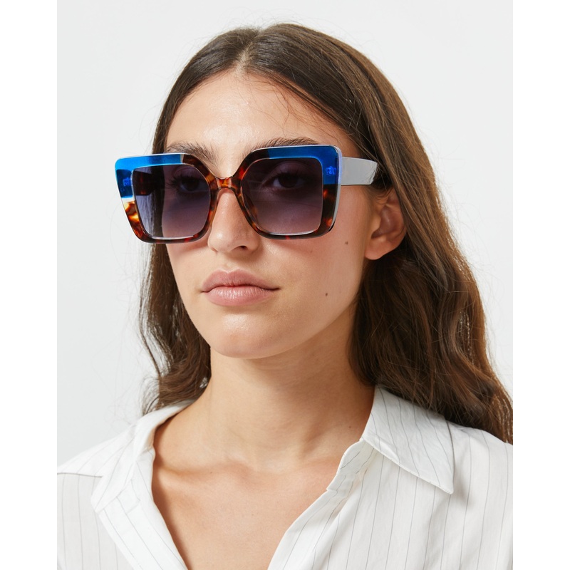 Eloisa gafas de sol cuadradas con montura de pasta