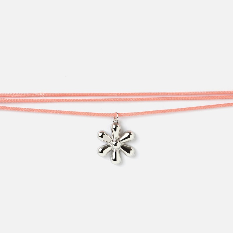 Neferet-4 collar tipo choker con flor