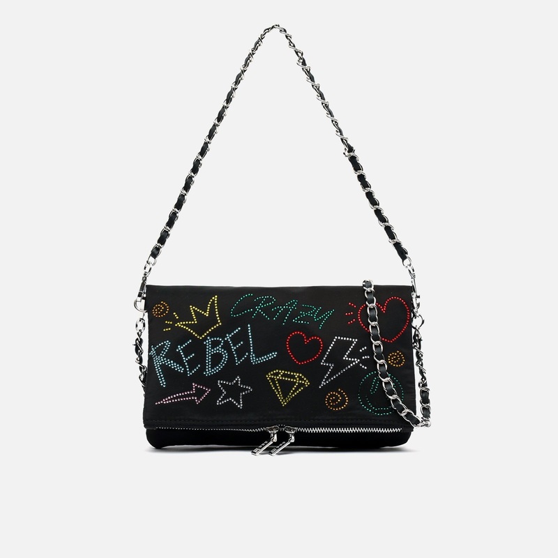 Vigri bolso de hombro y bandolera de fiesta con detalles brillantes