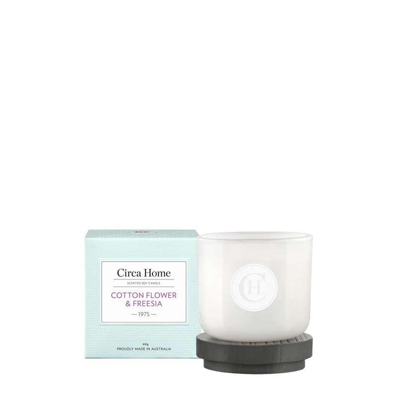 CIRCA Home Cotton Flower and Freesia Mini Candle 60g