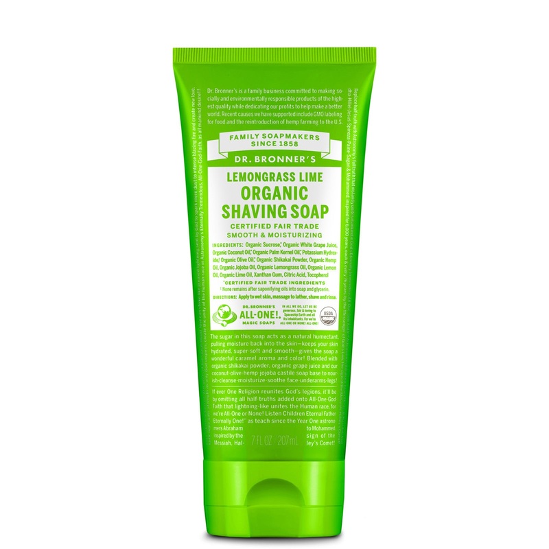 Dr. Bronner's Organic Shaving Soap - Lemongrass Lime 207ml