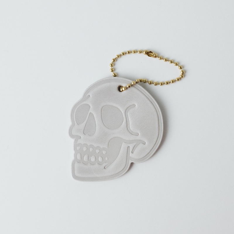 2-Ply Leather Skull Tag