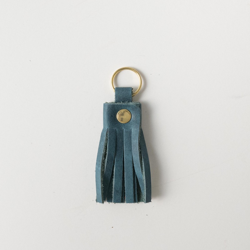 Atlantic Blue Tassel Keychain