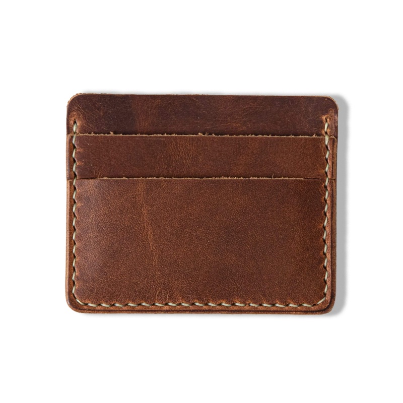 English Tan Slim Card Wallet