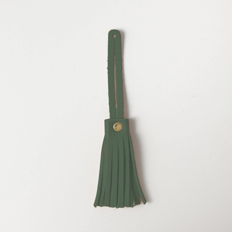 Studio Green Leather Tassel