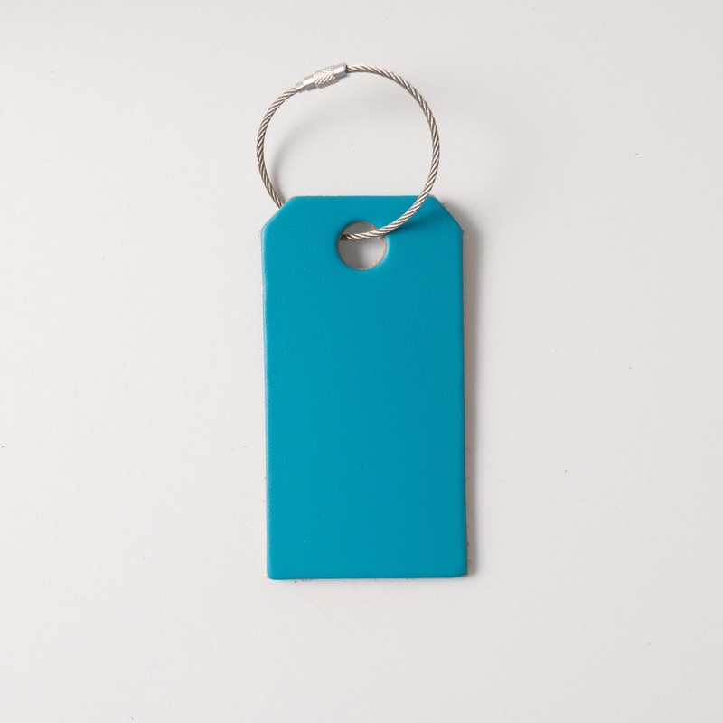 Turquoise Leather Tag