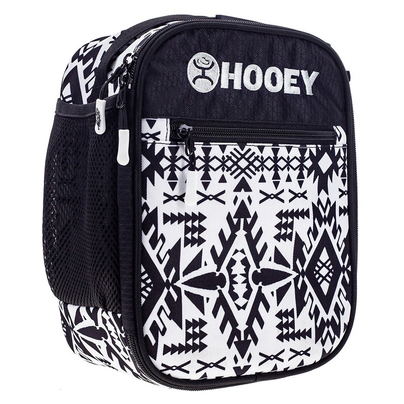"Hooey Lunch Box" White & Black Aztec