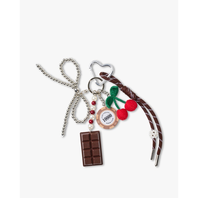 Chocolate Clip-On Pendant Bag Charm