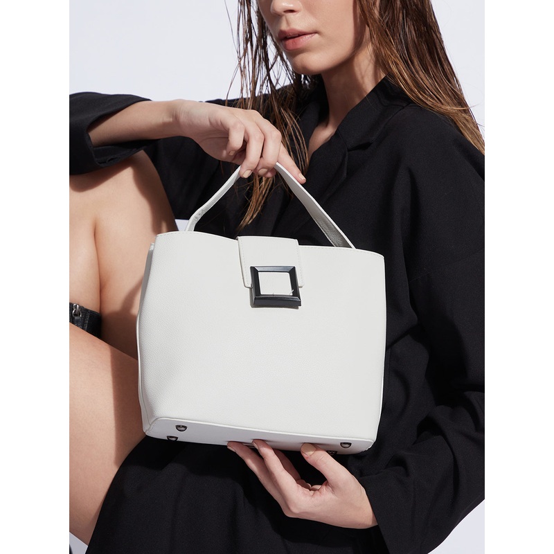 Pure Perfection White Bucket Bag