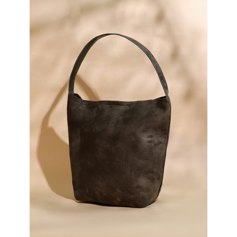 The Bucket Tote Bag With Pouch - Coffee Brown