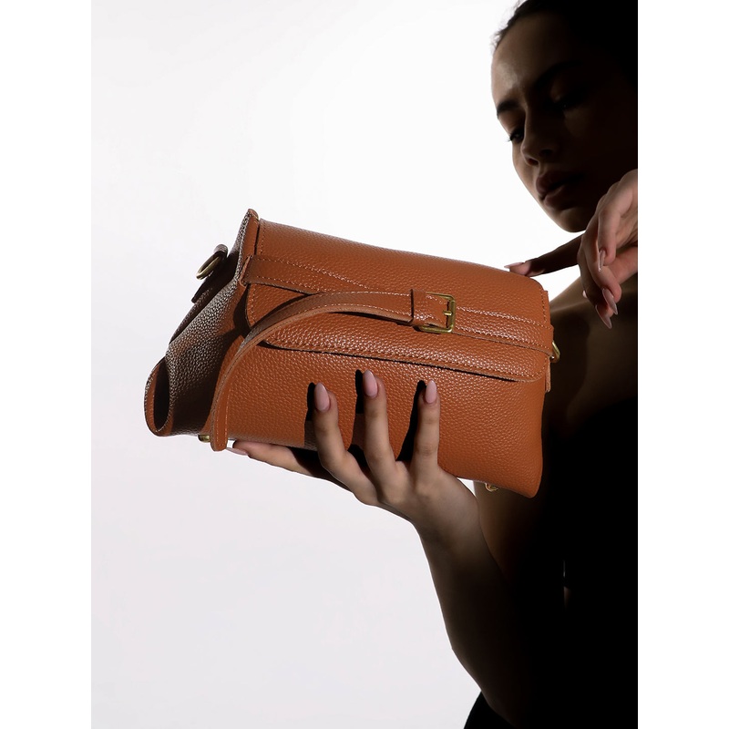 The Buckle Sling Bag - Terracotta Brown