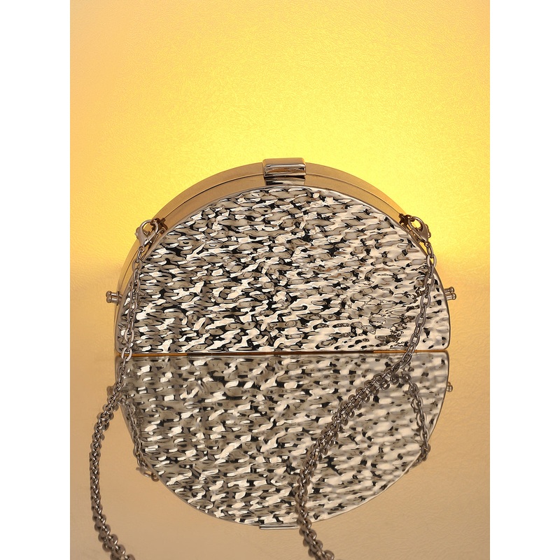 The Dented Curve Clutch Bag - California Gold