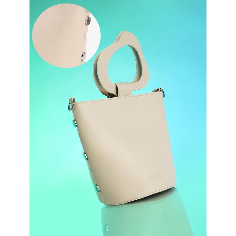 The Flora Pot Bucket Bag - Saltbox Beige