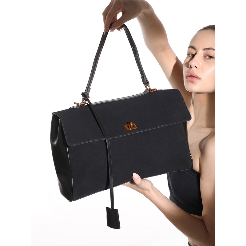 The Lume Satchel Bag - Onyx Black