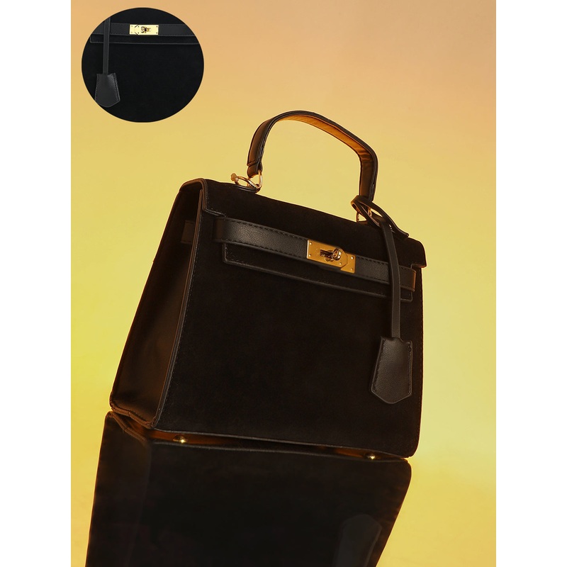The Overlap Satchel Bag - Midnight Black