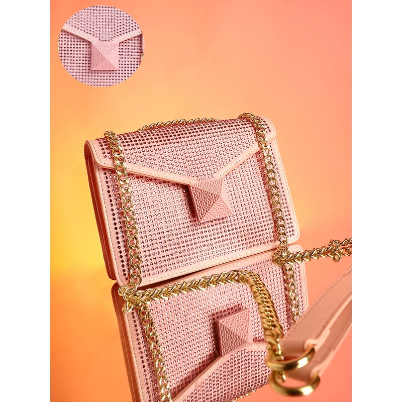 The Stud Sling Bag - Blush Pink