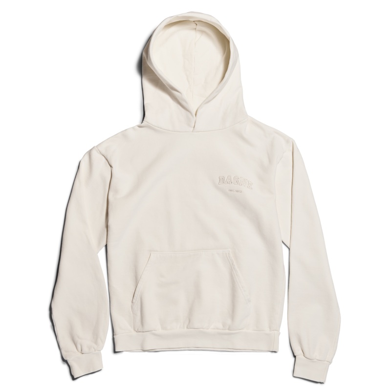Varsity Logo Hoodie in Moonbeam, XS
