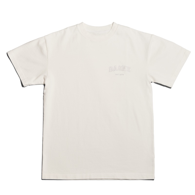 Varsity Logo T-shirt in Moonbeam, 3X