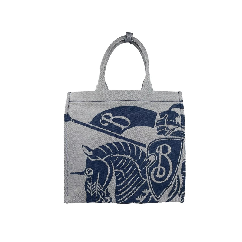 Burberry Navy EKD Canvas Tote Bag With Coin Pouch