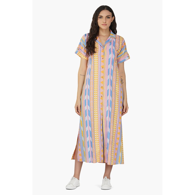 Candy Stripe Shirt Dress