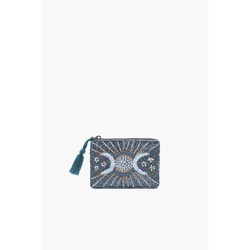 Celestial Radiance Embroidered Pouch