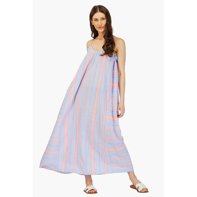 Ether Cotton Striped Maxi Dress