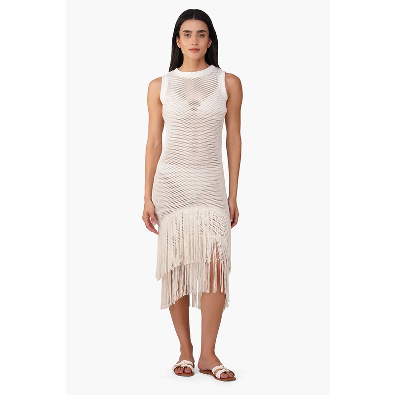 Fringed Midi Cover Up Dress