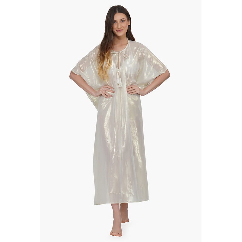 Gold Lurex Sheer Kaftan