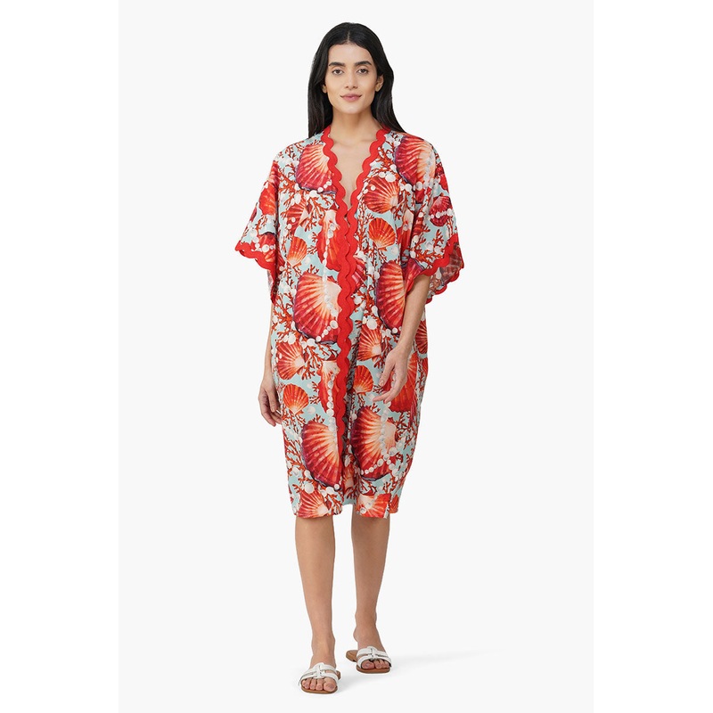 Nori Pearl Shell Printed Cover Up