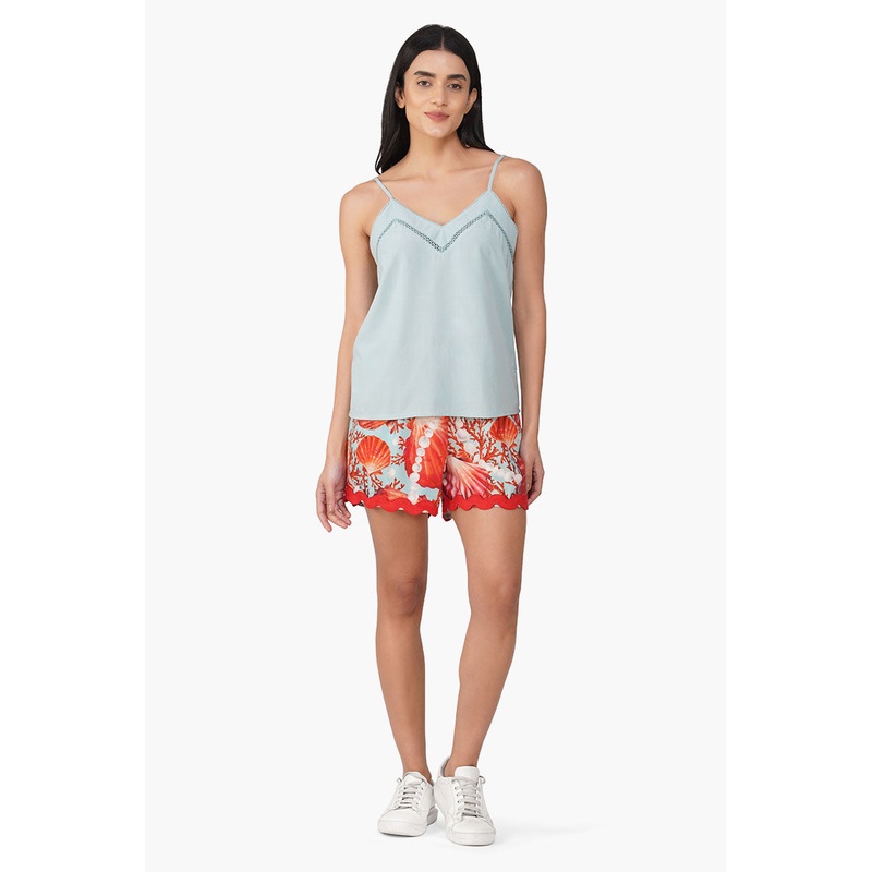 Nori Pearl Shell Printed Shorts