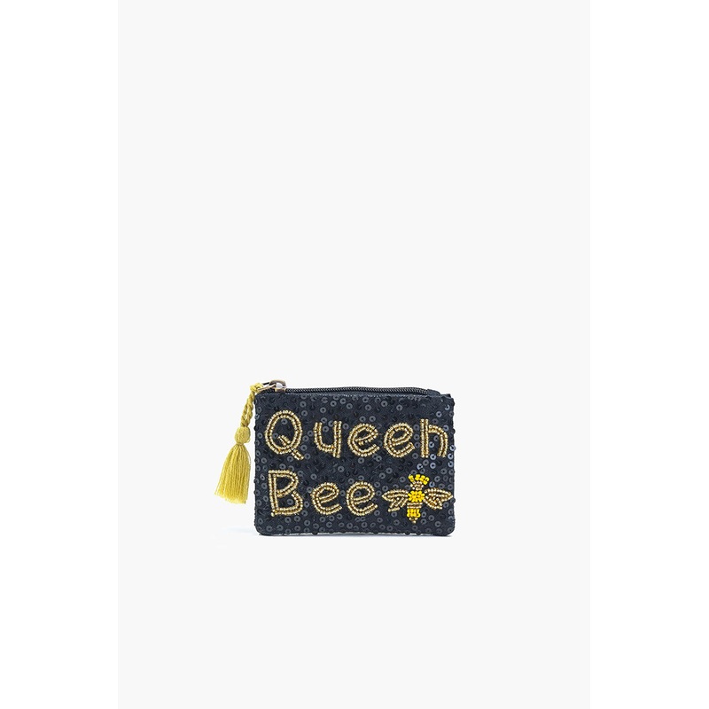 Royal Queen Bee Embroidered Pouch
