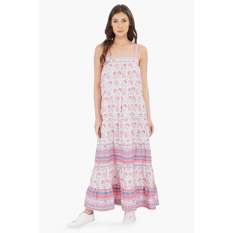 Sugar Coral Floral Maxi Dress
