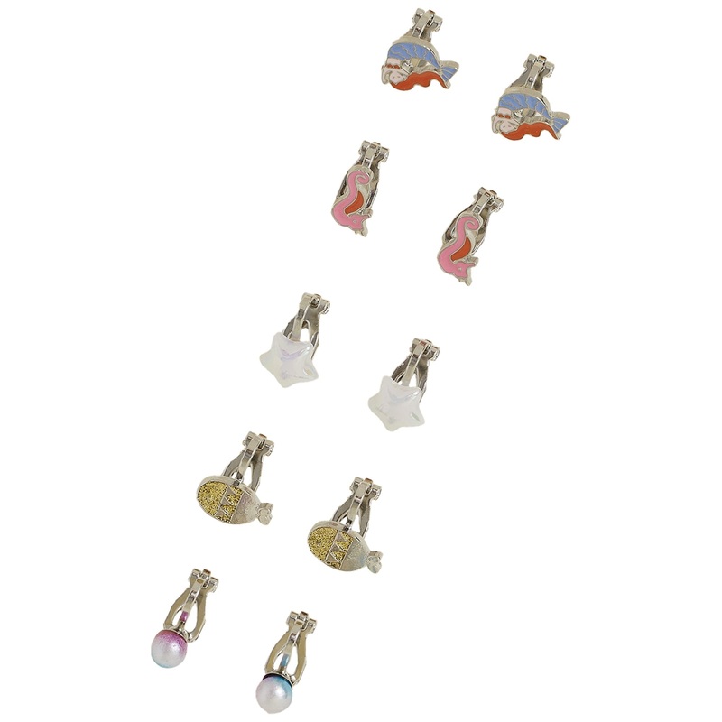 Accessorize London Mermaid Clip-On Earrings Set Of 5