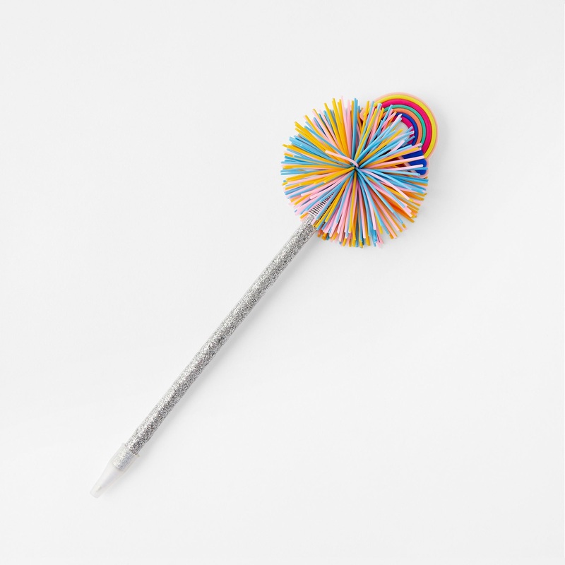 Accessorize London Rainbow Pom Pom Pen