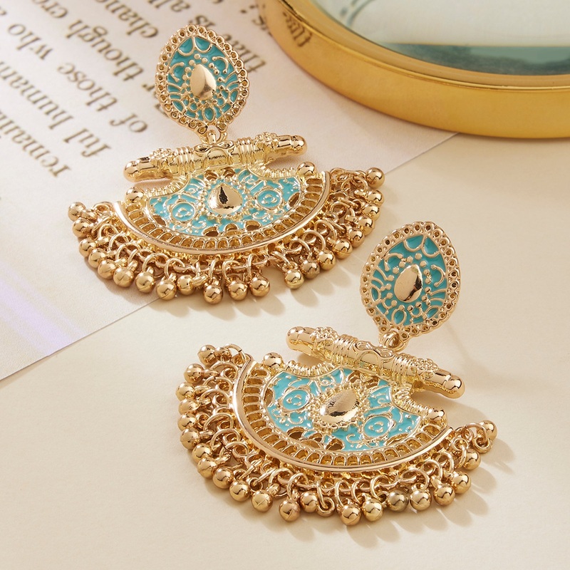 Accessorize London Women's Blue Enamel Rajwada Earrings