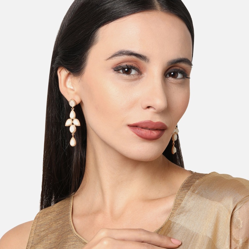 Accessorize London Women's White Mother Of Pearl Long Earring