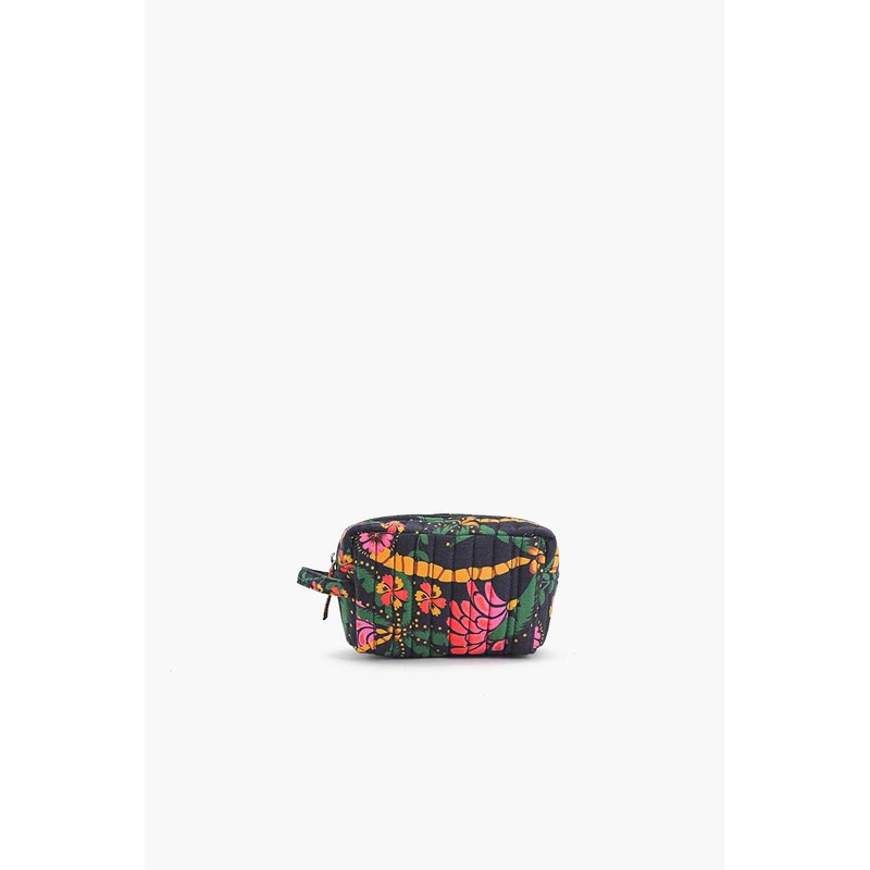 Black Multi Floret Makeup Bag