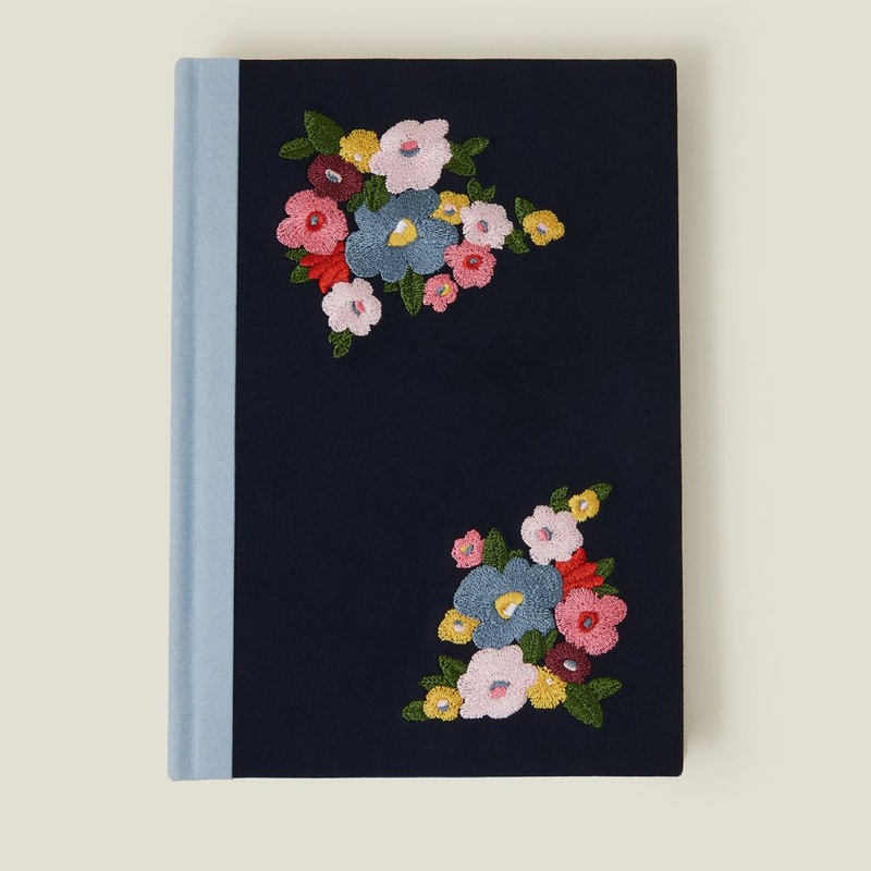 Floral Embroidered Notebook